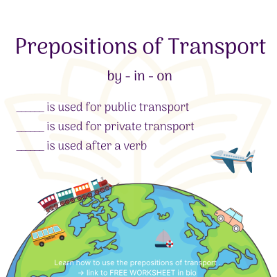Prepositions of transport